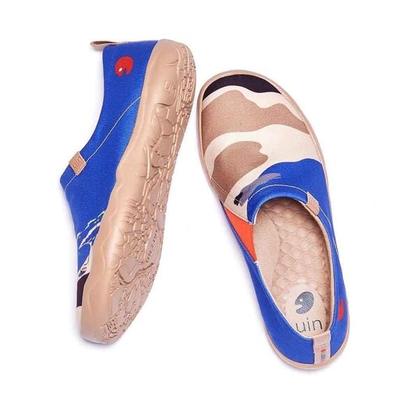 UIN Men's Walking Shoes Slip On Loafers (BLUE CITY) New No Box - Picture 5 of 9